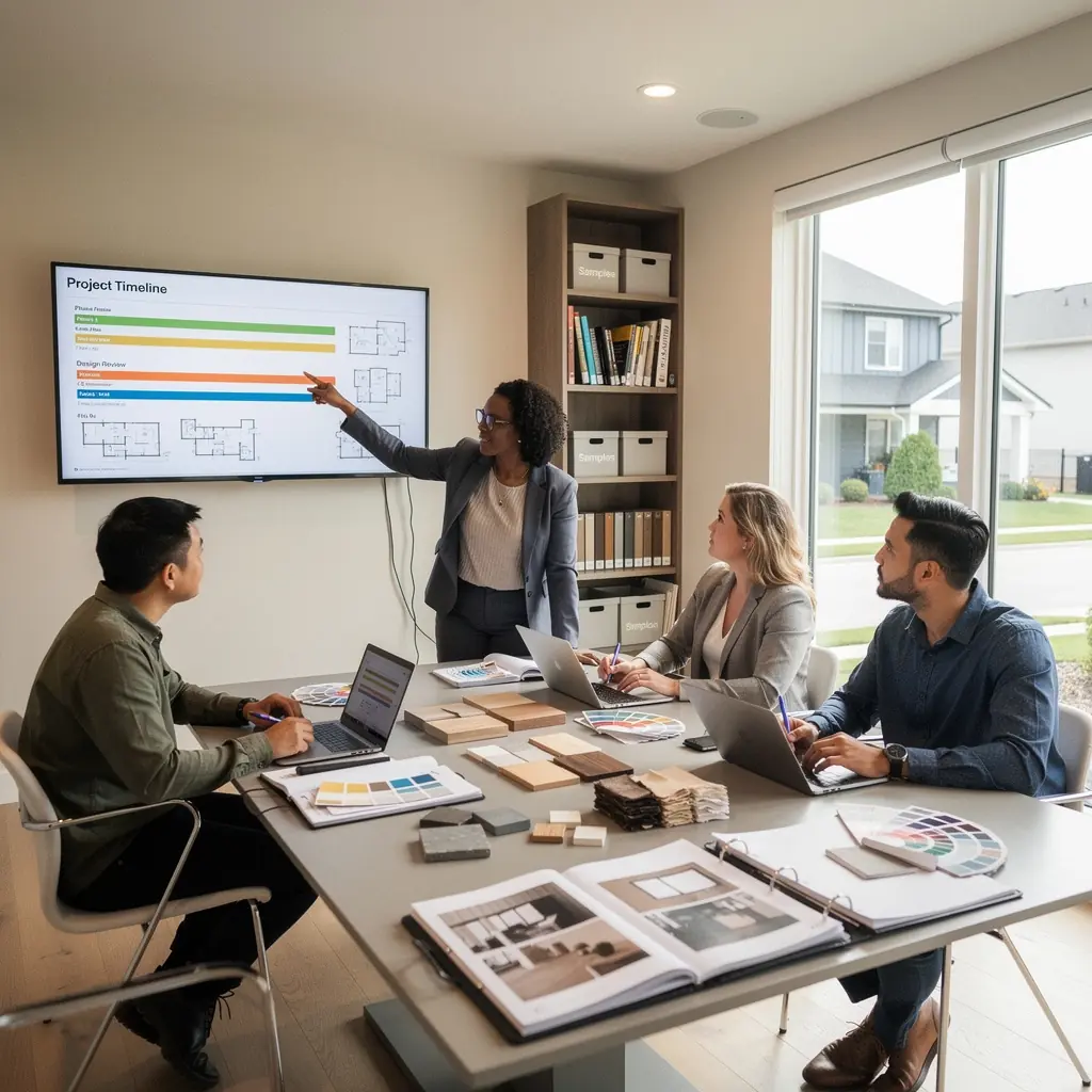 Ванная комната с современными отделочными материалами и функциональной сантехникой